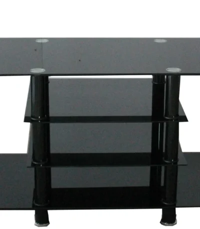 Beccles Large Black Glass TV Stand