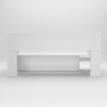 Storage Mid Sleeper with Cupboard and Shelves - White