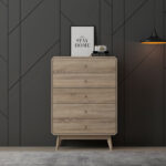 BR15 5 Drawer Chest - Light Oak