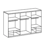 Chesham 3 Door 6 Drawer Wardrobe with Mirror