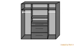 Clare 4 Door Wardrobe