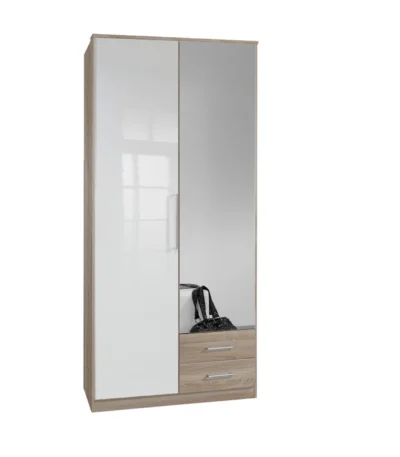 Corbridge 2 Door 2 Drawer Wardrobe with Mirror