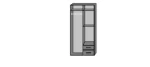 Corbridge 2 Door 2 Drawer Wardrobe with Mirror