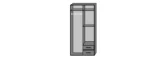 Corbridge 2 Door 2 Drawer Wardrobe with Mirror