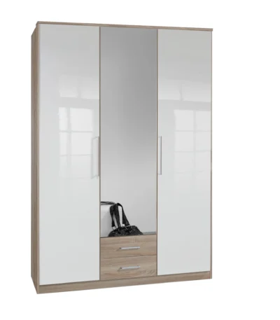 Corbridge 3 Door 2 Drawer Wardrobe with Mirror