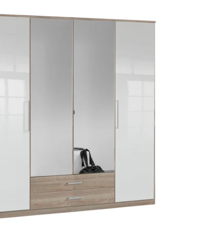 Corbridge 4 Door 2 Drawer Wardrobe with Mirrors