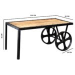 Cosmo Industrial Cart Coffee Table - Image 4