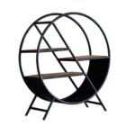Cosmo Industrial Round Open Bookcase - Image 2