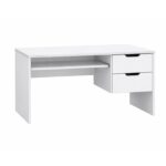 Modern Home Office Desk with Storage Drawers - White - Image 2