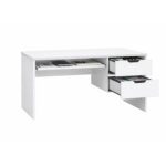Modern Home Office Desk with Storage Drawers - White - Image 3