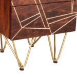Dark Gold 2 Drawer Side Table - Image 3