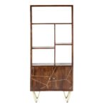 Dark Gold Large Bookcase 2 Door - Image 2