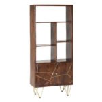 Dark Gold Large Bookcase 2 Door - Image 5
