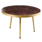 Dark Gold Round Coffee Table