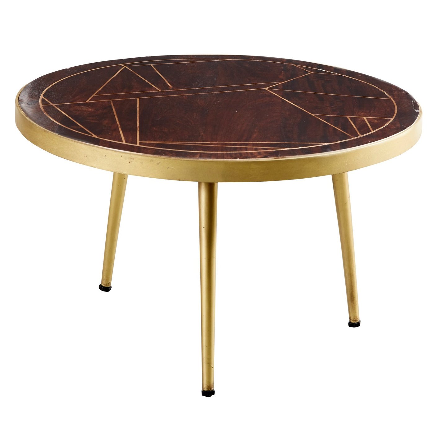 dark-gold-round-coffee-table-1 Dark Gold Round Coffee Table - Image 1