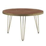 Dark Gold Round Dining Table - Image 2