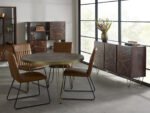 Dark Gold Round Dining Table - Image 5