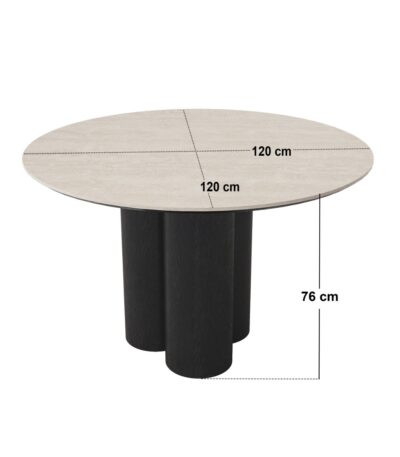 Deko Dining Table with 4 Aiko Green Chairs Set