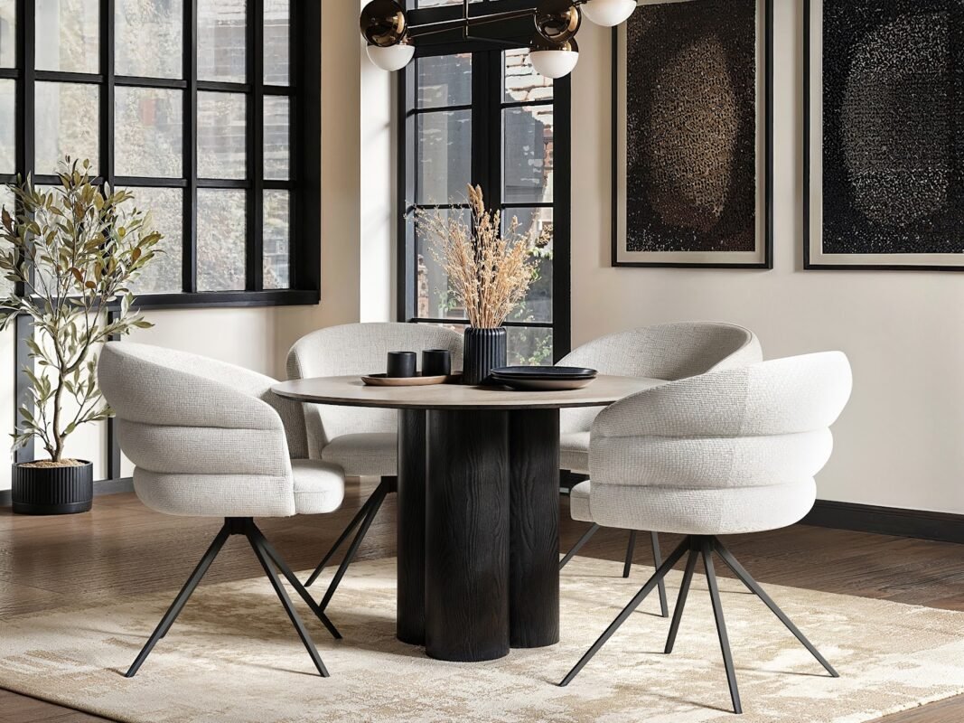 Deko Dining Table with 4 Eira Chairs Set