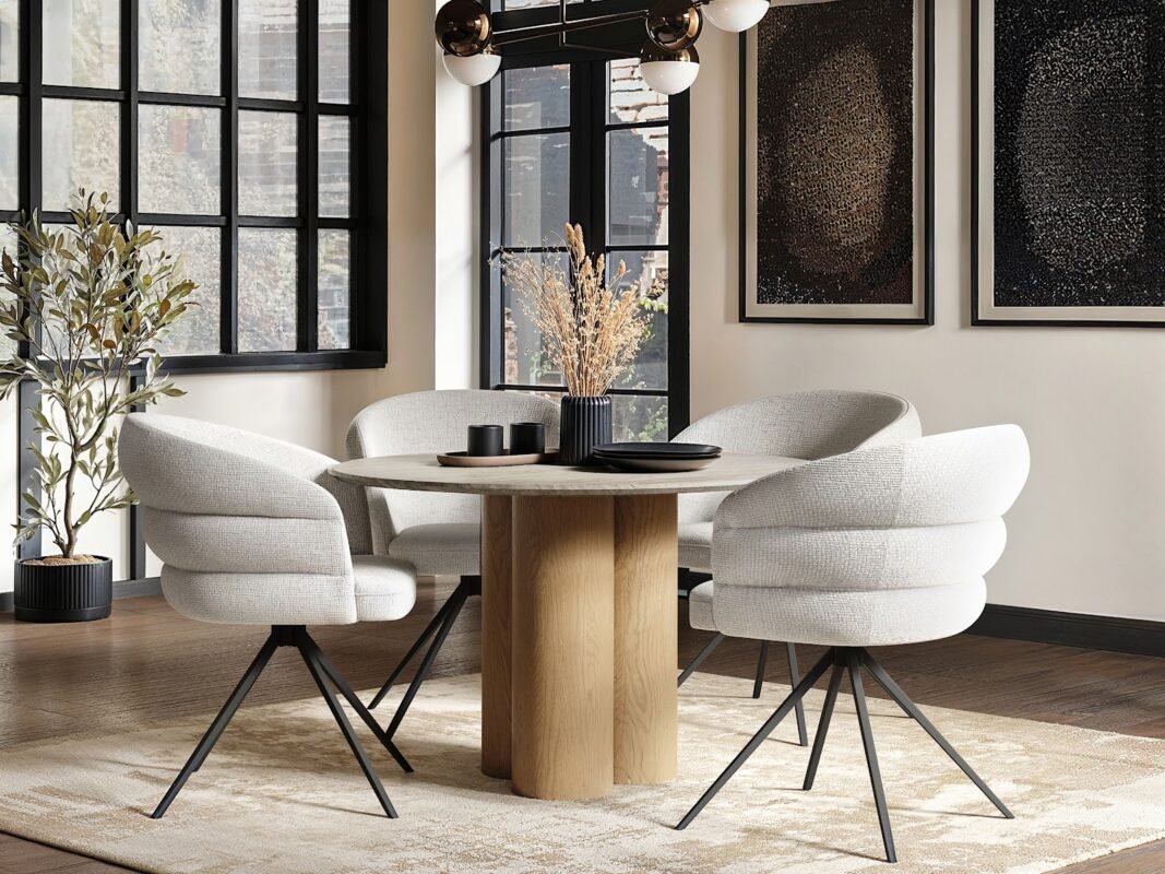 Deko Dining Table with 4 Eira Chairs Set