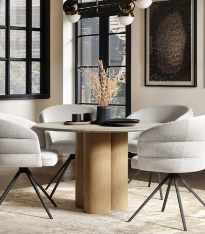 Deko Dining Table with 4 Eira Chairs Set
