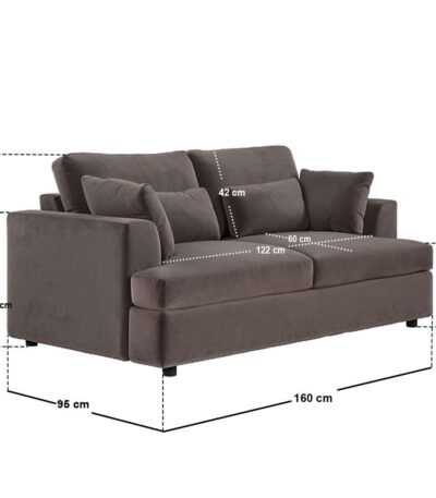 Drew 2 Seater Velvet Sofa