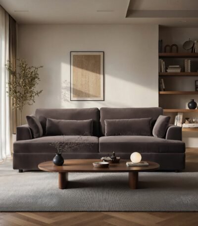 Drew 3 Seater Velvet Sofa