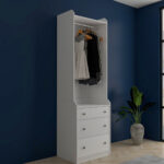 Kudl 3 Drawer Open Wardrobe - White