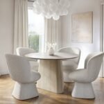 Elin Dining Table with 4 Aiko Chairs Set