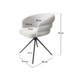 Elin Dining Table with 4 Eira Chairs Set