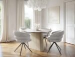 Elin Dining Table with 4 Eira Chairs Set