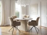 Elin Dining Table with 4 Kora Chairs Set