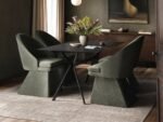 Emil Glass Dining Table with 4 Aiko Chairs Set