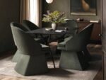Emil Glass Dining Table with 6 Aiko Chairs Set