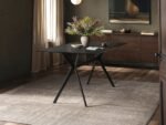 Emil Glass Dining Table with 6 Aiko Chairs Set