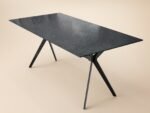 Emil Glass Dining Table with 6 Kora Chairs Set