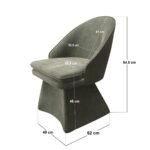 Emil Round Glass Dining Table with 4 Aiko Chairs Set