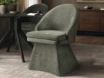 Emil Round Glass Dining Table with 4 Aiko Chairs Set