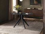 Emil Round Glass Dining Table with 4 Kora Chairs Set