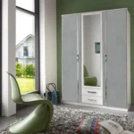 Evesham 3 Door 2 Drawer Wardrobe with Mirror