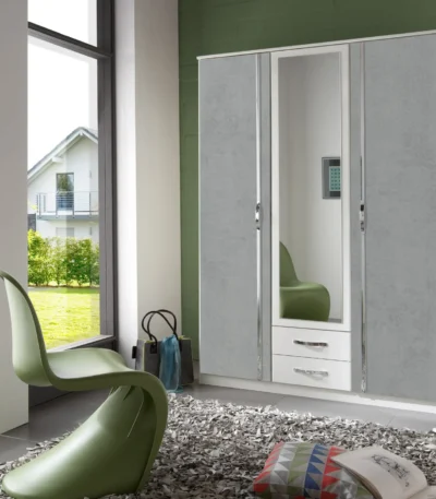 Evesham 3 Door 2 Drawer Wardrobe with Mirror