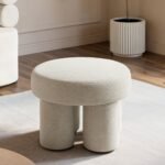 Ferro Pouffe Set Beige Fleece