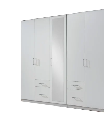 Filey 5 Door 4 Drawer Wardrobe with Mirror