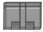 Filey 5 Door 4 Drawer Wardrobe with Mirror