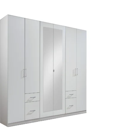 Filey 6 Door 4 Drawer Wardrobe with Mirrors