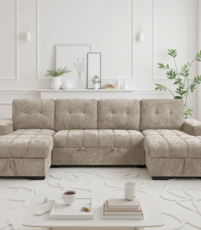 Glenmore U Shape Corner Sofa Bed