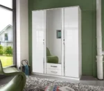 Glossop 3 Door Gloss White Wardrobe