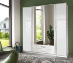 Glossop 4 Door Gloss White Wardrobe