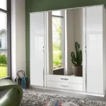 Glossop 4 Door Gloss White Wardrobe