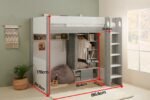 Hampton High Sleeper with Wardrobe